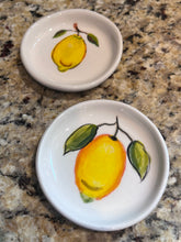 Load image into Gallery viewer, Ceramic Round Trinket Dish Lemon Design—Multiple design choices (free USA shipping included)
