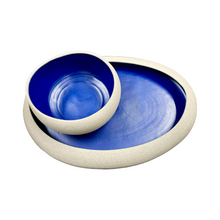 Load image into Gallery viewer, Ceramic Stoneware Blue Glazed Platter (free USA shipping included)
