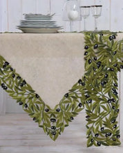 Load image into Gallery viewer, Laser Cut Olives Collection: Table Runner, Placemat, Napkin, or Tablecloth (free USA shipping included)
