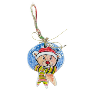 Ceramic Pomegranate Christmas Ornament—Multiple design and size choices (free USA shipping included)