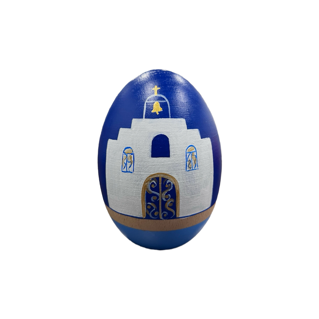 Easter Wooden Egg Island Church (free USA shipping included)