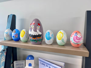Easter Wooden Egg Blue Bird (free USA shipping included)