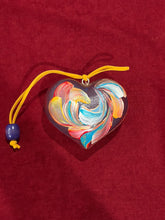 Load image into Gallery viewer, Wooden Painted Heart Ornament Multiple Design Choices—only one of each design

