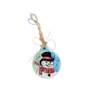 Ceramic Round Christmas Ornament—Multiple design and size choices (free USA shipping included)