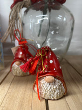Load image into Gallery viewer, Ceramic Christmas Gnome Ornament (free USA shipping included)
