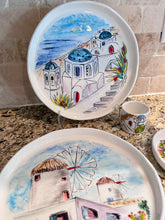 Load image into Gallery viewer, Ceramic 11.5” Round Platter Island Scene—Multiple design choices (free USA shipping included)
