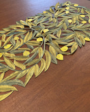 Load image into Gallery viewer, Laser Cut Leaves and Lemons Table Runner (free USA shipping included)
