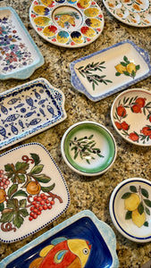 Ceramic Square Plate Fruits (free USA shipping included)