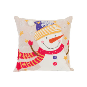 Snowman Pillow Cover (Cream or Green Background)
