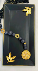 Tabletop Beads (Komboloi) with Constantinato Coin and Tassel—2 color choices (free USA shipping included)