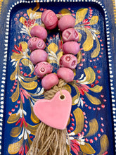 Load image into Gallery viewer, Ceramic Decorative Pink Beads with Heart (free USA shipping included)
