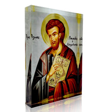 Load image into Gallery viewer, Plexiglass Orthodox Icon: St. Luke the Evangelist/Αγ. Λουκάς ο Ευαγγελιστής (free USA shipping included)
