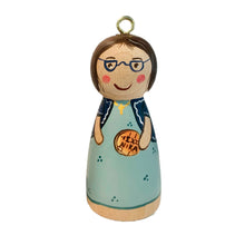 Load image into Gallery viewer, Hand-painted Wooden Figurine: Presbytera/Yiayia—only one left (free USA shipping included)
