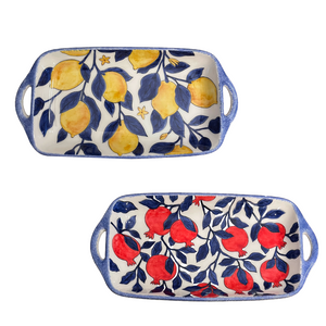 Ceramic Tray with Handles—Multiple design choices (free USA shipping included)