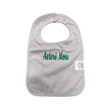 Load image into Gallery viewer, Embroidered Baby Bib “Asteri Mou” Design—Multiple color choices (free USA shipping included)

