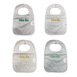 Embroidered Baby Bib “Asteri Mou” Design—Multiple color choices (free USA shipping included)