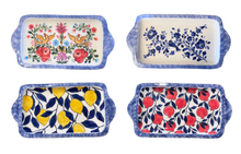 Load image into Gallery viewer, Ceramic Tray with Handles—Multiple design choices (free USA shipping included)
