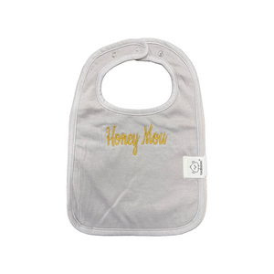 Embroidered Baby Bib “Honey Mou” Design—Multiple color choices (free USA shipping included)