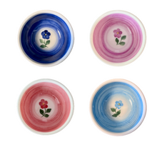 Load image into Gallery viewer, Ceramic 5&quot; Floral Bowl—Multiple color choices (free USA shipping included)
