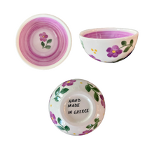 Load image into Gallery viewer, Ceramic 5&quot; Floral Bowl—Multiple color choices (free USA shipping included)
