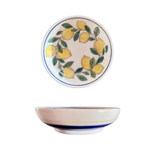Load image into Gallery viewer, Ceramic 7” Shallow Lemons Bowl (free USA shipping included)
