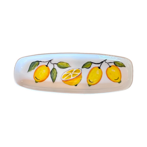 Ceramic Rectangular Tray Lemons Design (free USA shipping included)