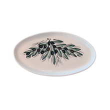 Load image into Gallery viewer, Ceramic 12” Oval Tray Olives Design (free USA shipping included)
