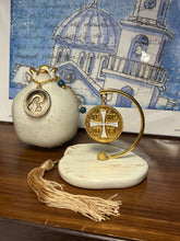 Load image into Gallery viewer, Ceramic Ivory Pomegranate with Panagia Charm
