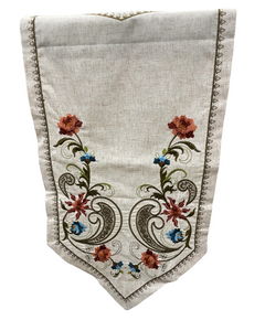 “Ermioni" Embroidered Table Runner (free USA shipping included)