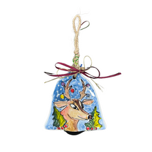 Load image into Gallery viewer, Ceramic Bell Christmas Ornament—Multiple design choices (free USA shipping included)
