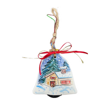 Load image into Gallery viewer, Ceramic Bell Christmas Ornament—Multiple design choices (free USA shipping included)
