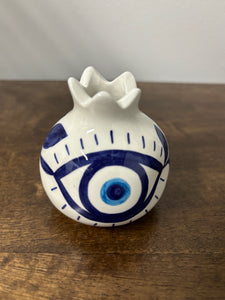 Ceramic Evil Eye Pomegranate (free USA shipping included)
