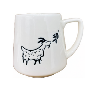 Ceramic Goat Etched Mug