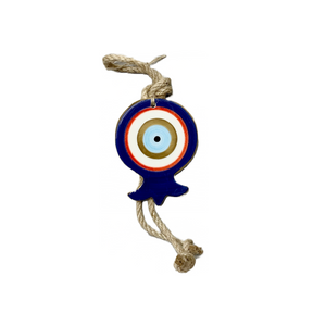 Ceramic Glazed Hanging Pomegranate with Gold Outline (free USA shipping included)