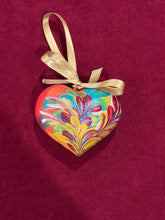 Load image into Gallery viewer, Wooden Painted Heart Ornament Multiple Design Choices—only one of each design
