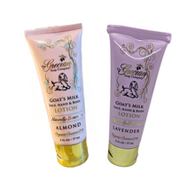 Load image into Gallery viewer, Travel Size Goats Milk 2.2oz Lotion Tube (2 scent choices)
