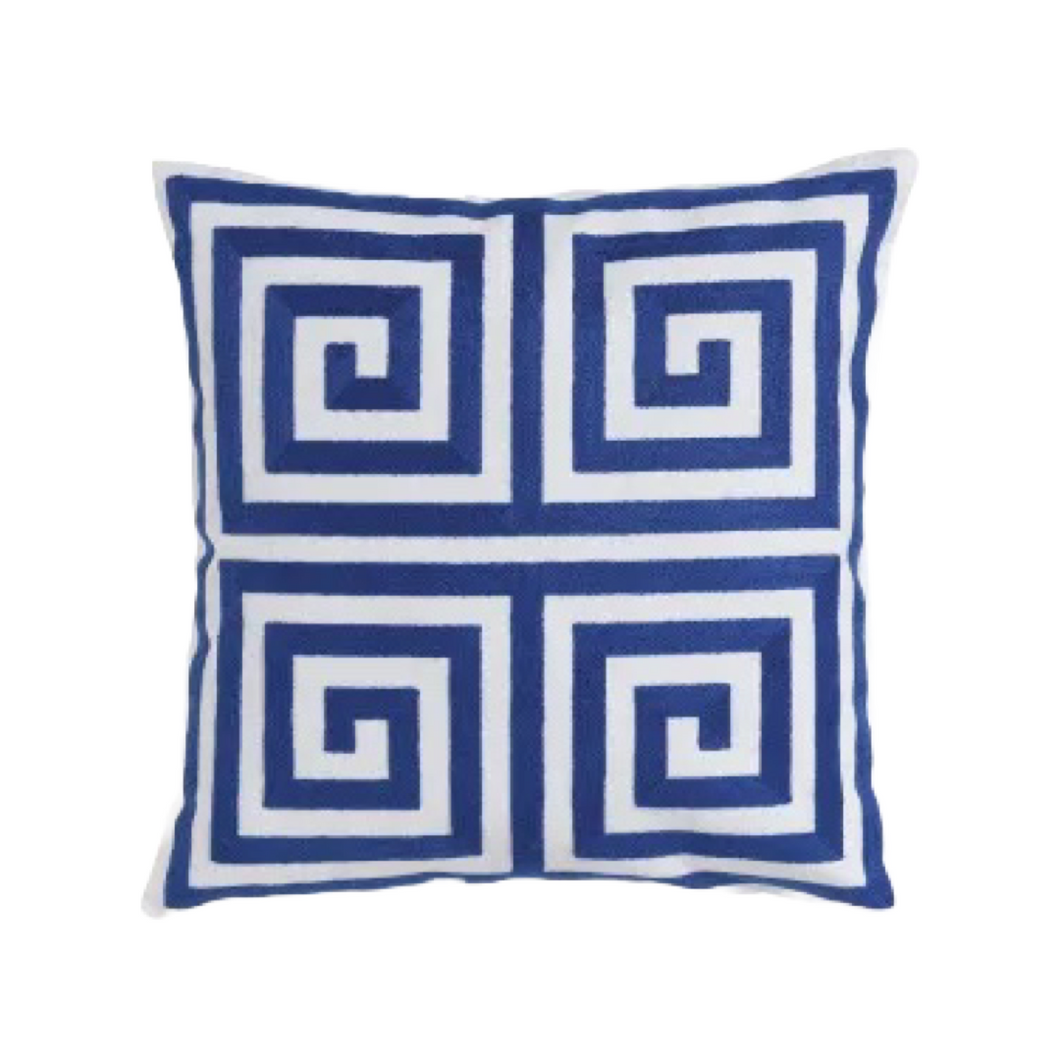 “Cleo” Pillow Cover (Blue or Persian Green)