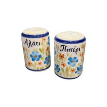 Load image into Gallery viewer, Ceramic Salt and Pepper/Αλάτι και Πιπέρι Shaker Set—Florals Design (free USA shipping included)
