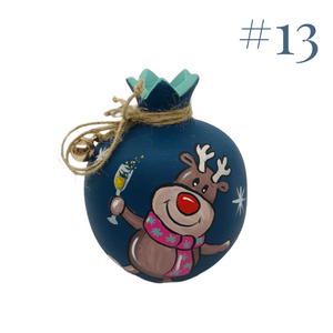 Ceramic Reindeer Pomegranate (Multiple design choices)