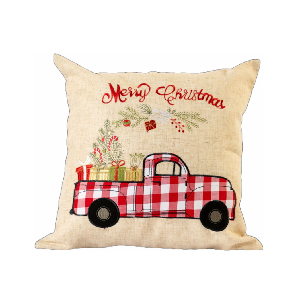 Christmas Truck Pillow Cover