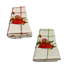 Load image into Gallery viewer, Embroidered Christmas Towel (2 color choices)
