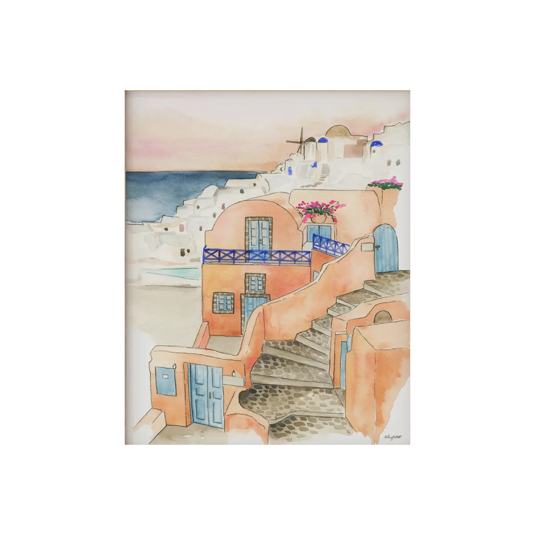 KelseyMDesigns Art Print “Santorini Sunsets” (free USA shipping included)