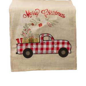 Christmas Truck Table Runner (free USA shipping included)