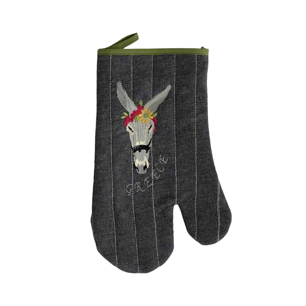 Oven Mitt: Greece Donkey (free USA shipping included)