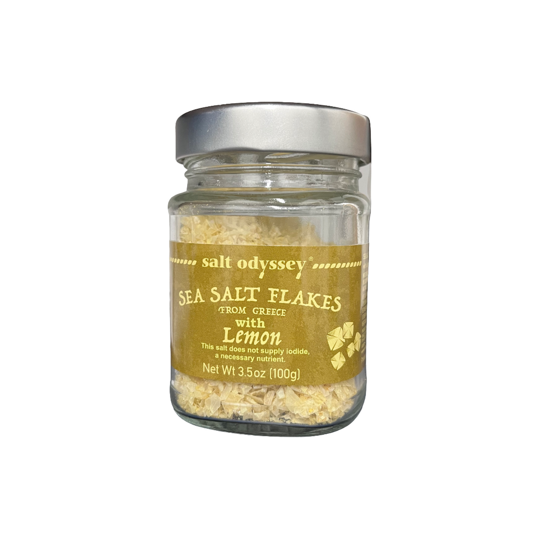 Salt Odyssey Organic Lemon Sea Salt Flakes (free USA shipping included)