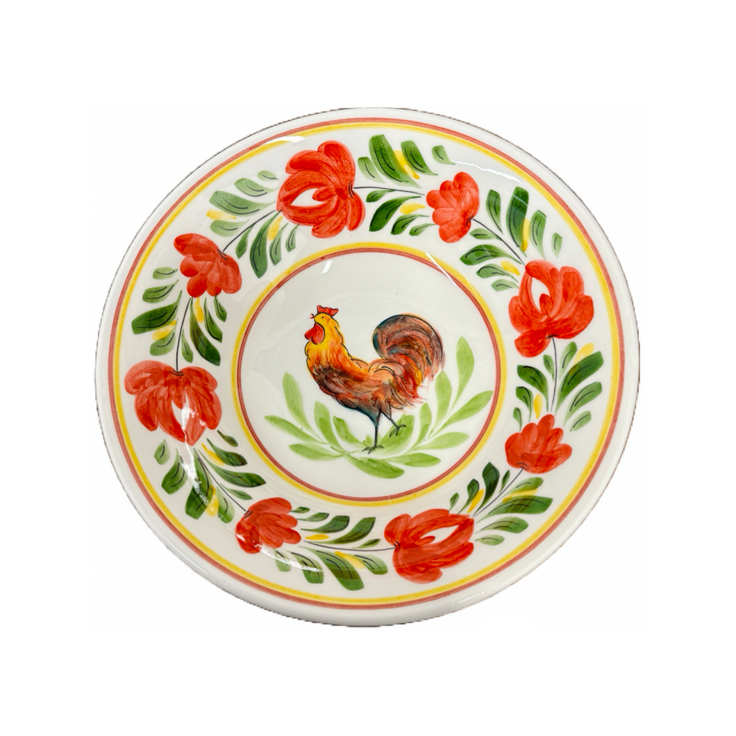 Ceramic Rooster 10” Serving Bowl