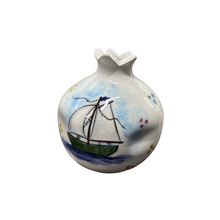 Load image into Gallery viewer, Ceramic Poinsettia and Ship Pomegranate (free USA shipping included)
