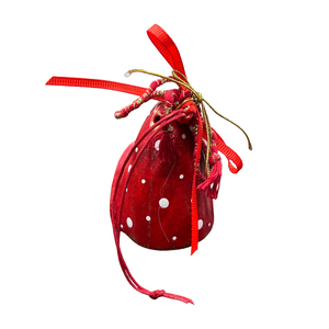 Ceramic Christmas Gnome Ornament (free USA shipping included)