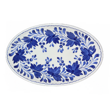 Load image into Gallery viewer, Ceramic Blue Floral Oval Platter
