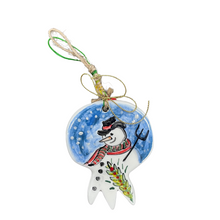 Load image into Gallery viewer, Ceramic Pomegranate Christmas Ornament—Multiple design and size choices (free USA shipping included)
